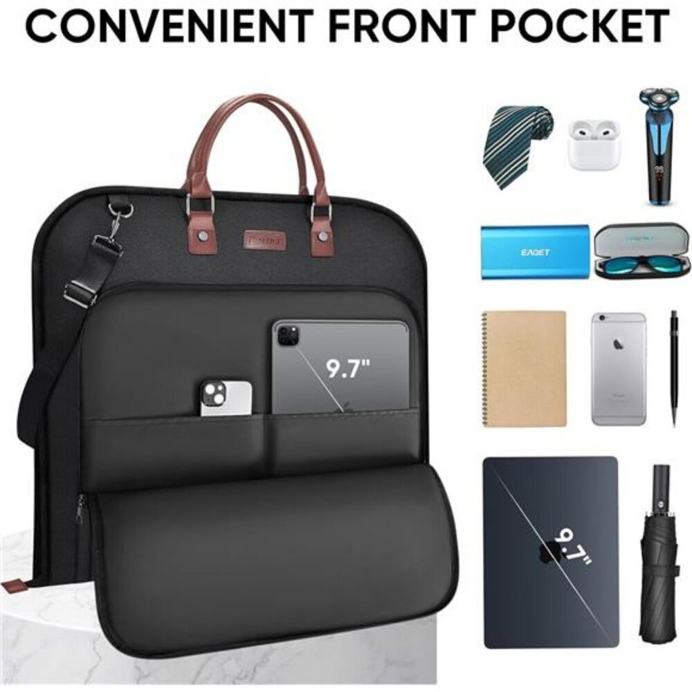 Waterproof travel garment bag suit bag carry on duffel for men clothes storage - Picture 4 of 7